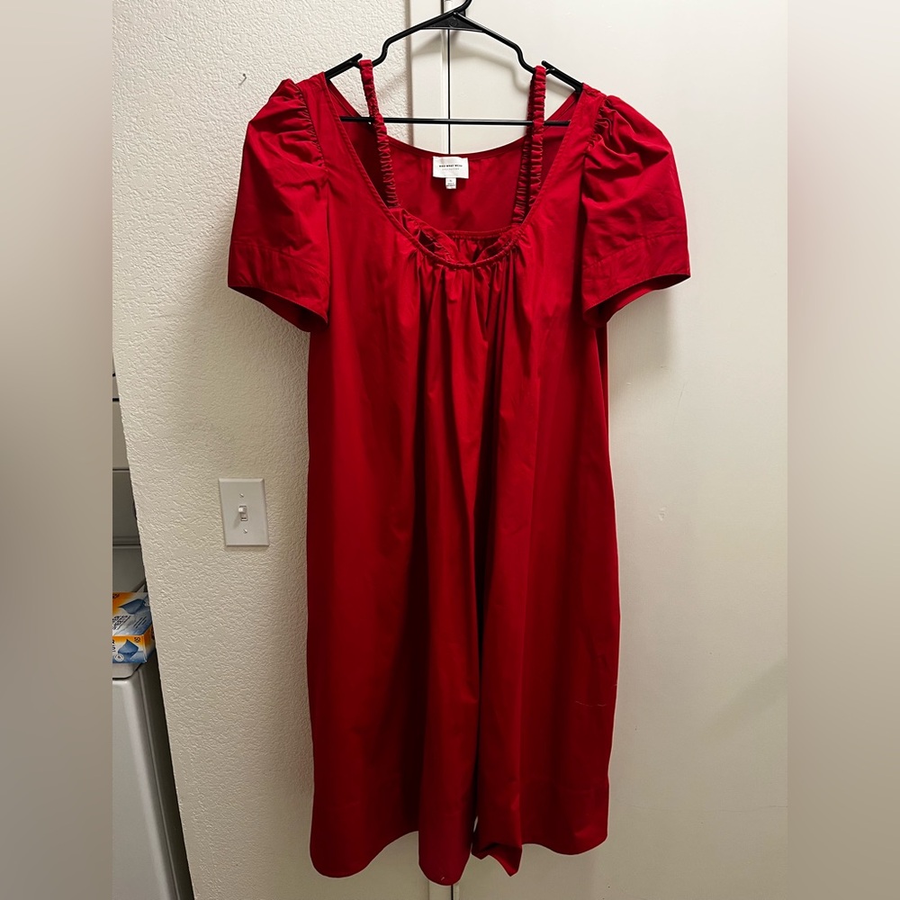 Who What Wear Vibrant Red Dress with detachable Bralette XL - Picture 3 of 7